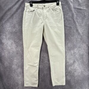 Flint Tinder Jeans Mens 32x32 Cream Athletic Fit Stretch Taper